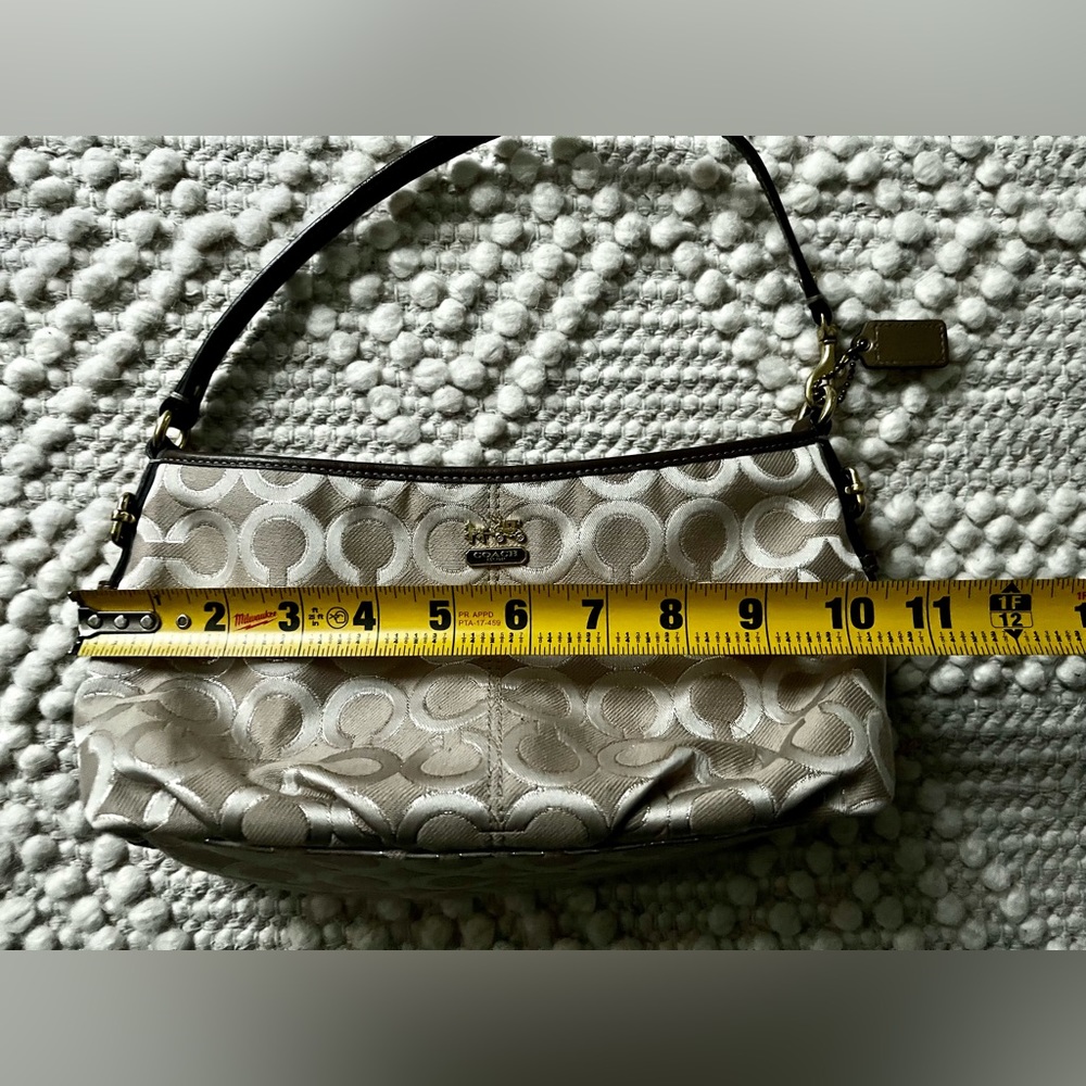 Coach small gold and brown purse
